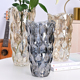 欧式 轻奢玻璃花瓶透明网红水晶客厅插花摆件广口敞口大口径宽口