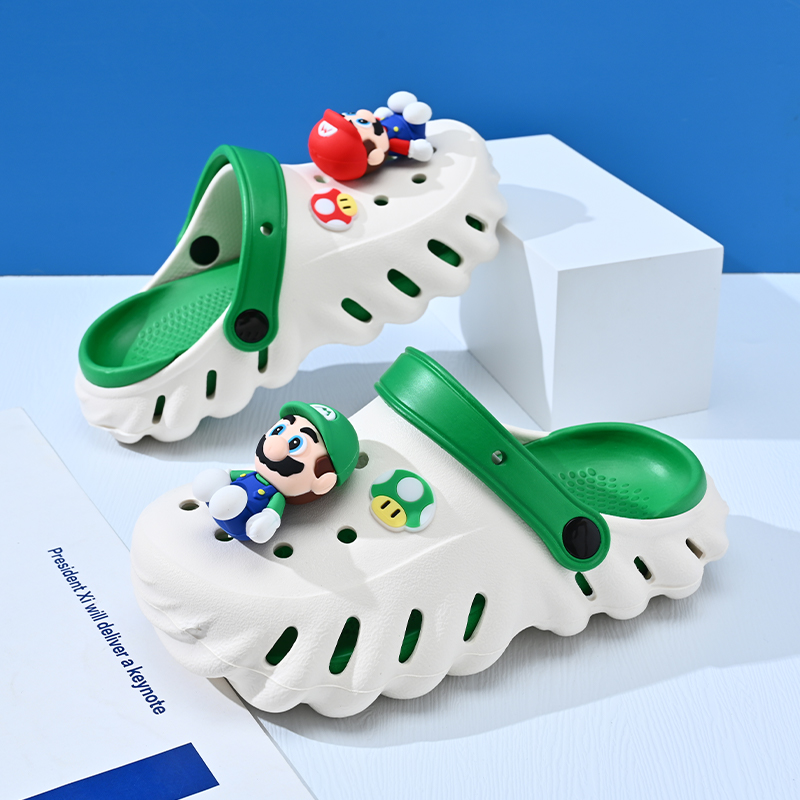超级玛丽防臭户外儿童男孩洞洞鞋
