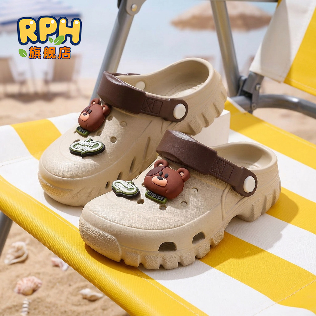 儿童洞洞鞋男童拖鞋夏季凉拖鞋软底防滑新款男孩凉鞋大童凉拖户外