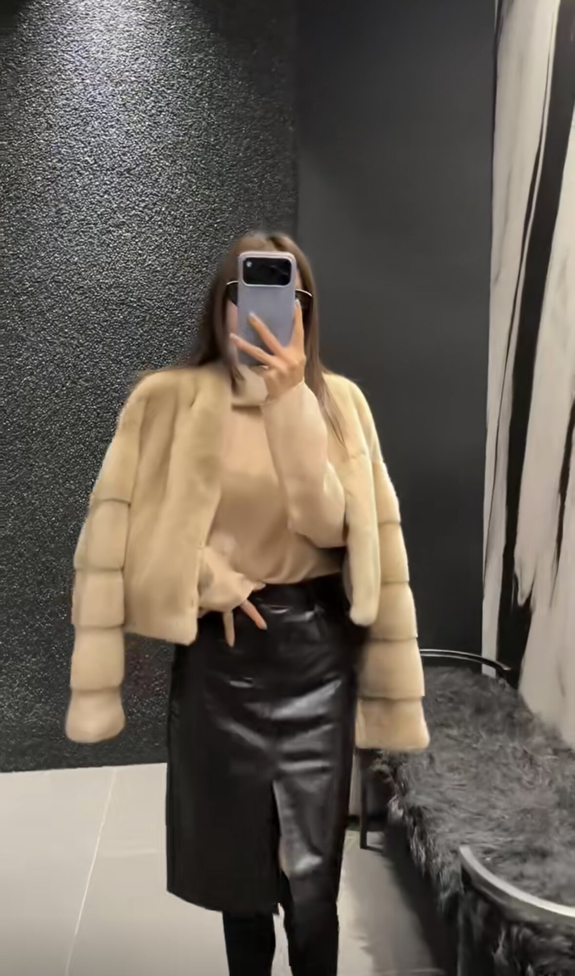 2026新款韩版宽松休闲百搭水貂皮草外套女