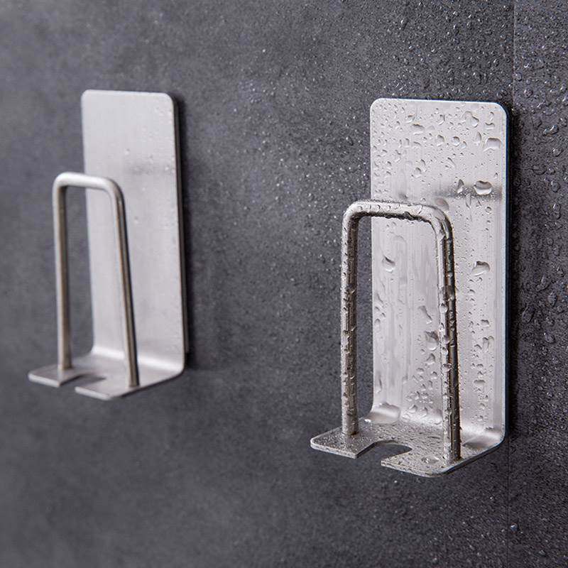 居家家不锈钢牙刷架牙具架卫生间免打孔壁挂防锈牙杯架承重强挂钩