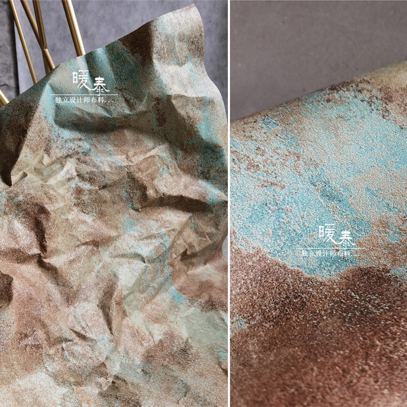 服装面料 沉船锈迹痕迹纸布 外套创意造型背景设计师时装面料