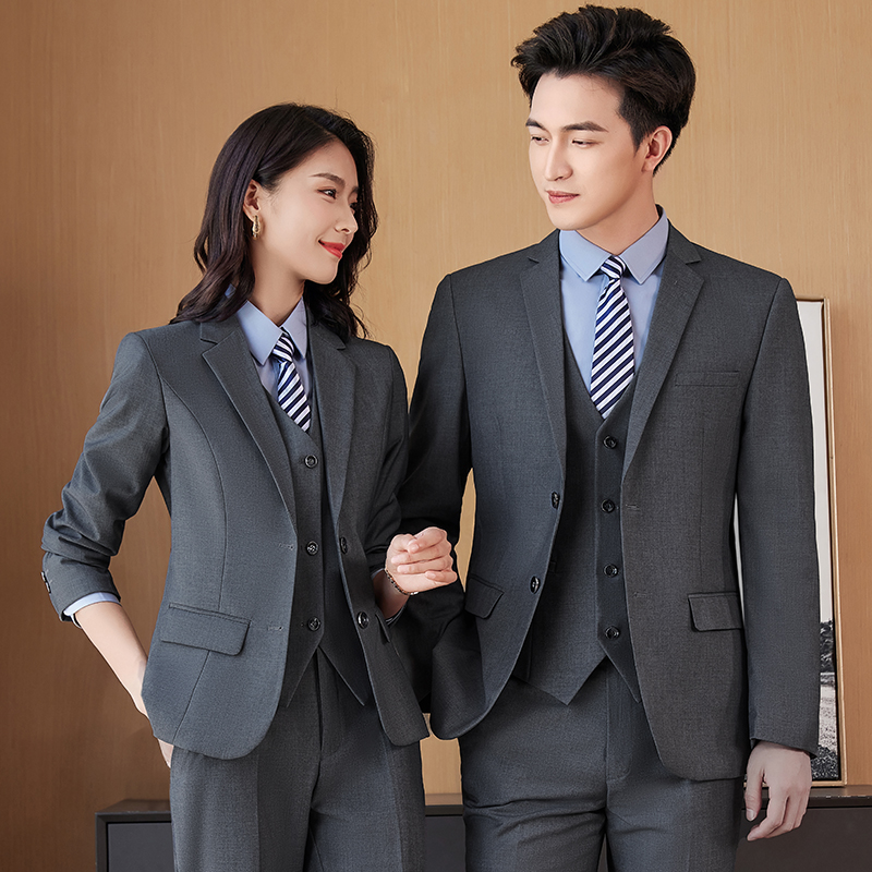 四季款西服商务正装修身工作服