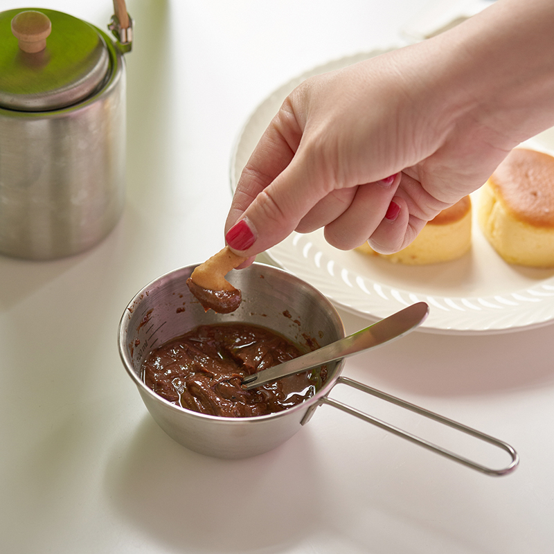 肆月简约风带把手的调味碟