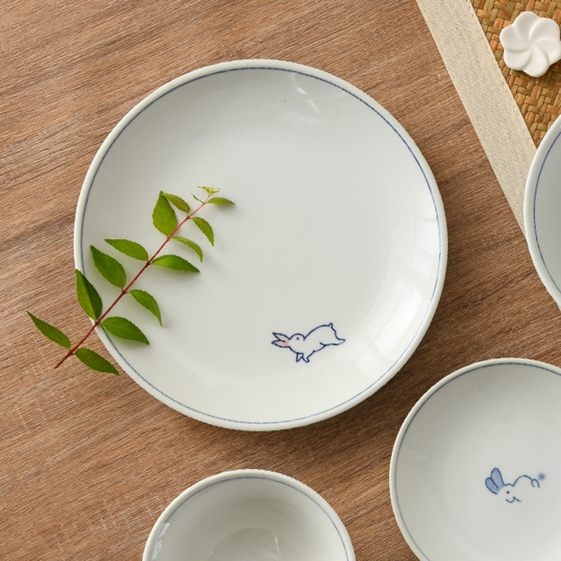 肆月中式复古碗盘餐具平盘菜盘