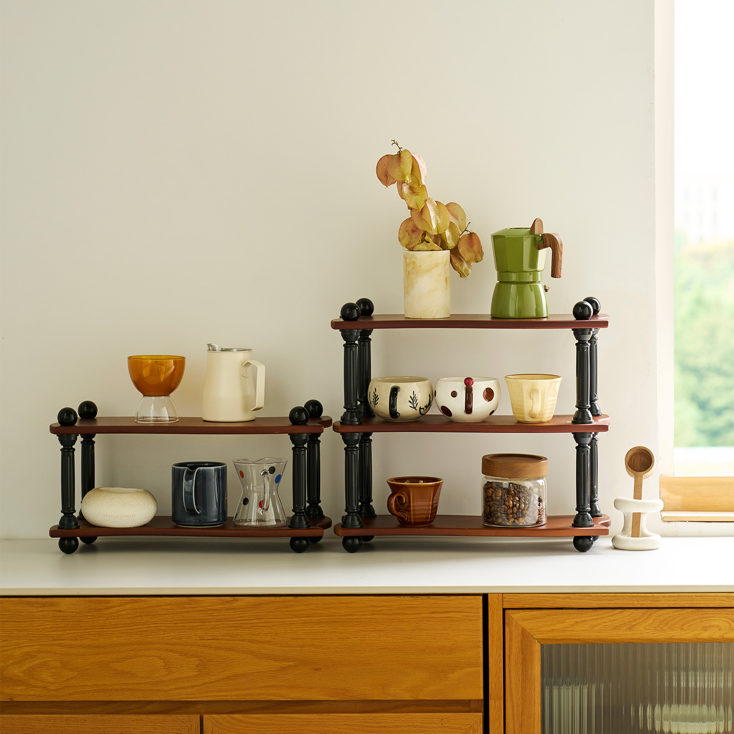 复古木质杯架杯子置物架