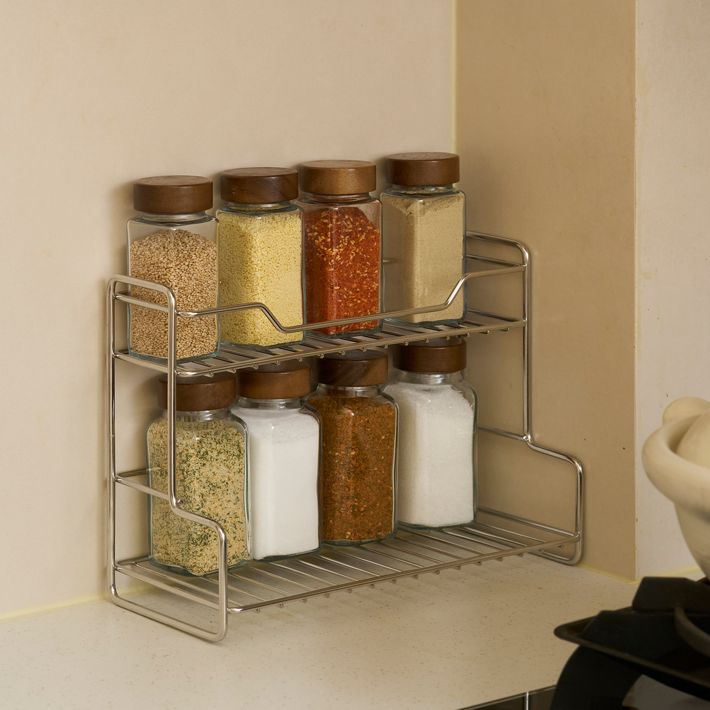 肆月简约透明调料盒套装