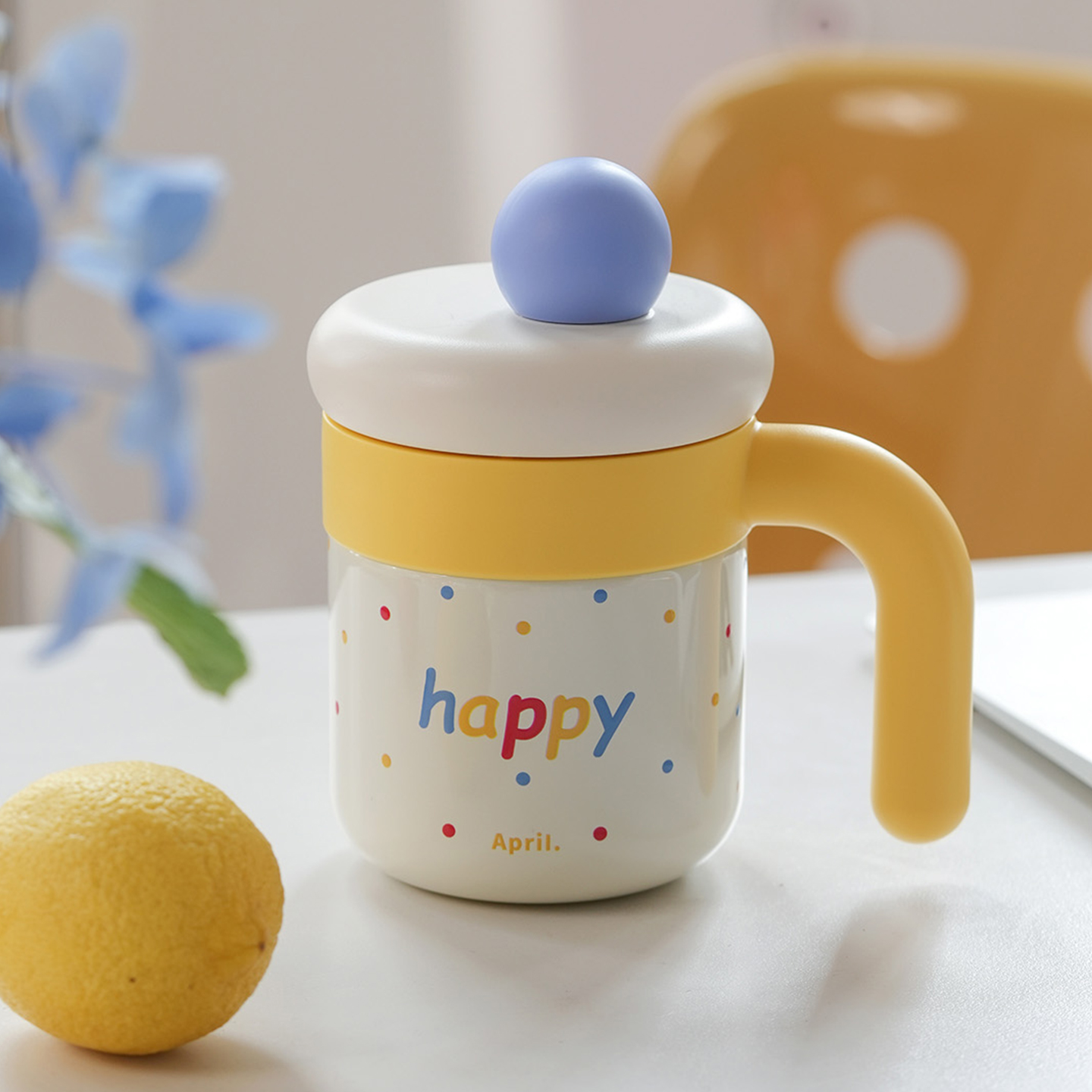 【可装包】吸管保温马克杯带手柄