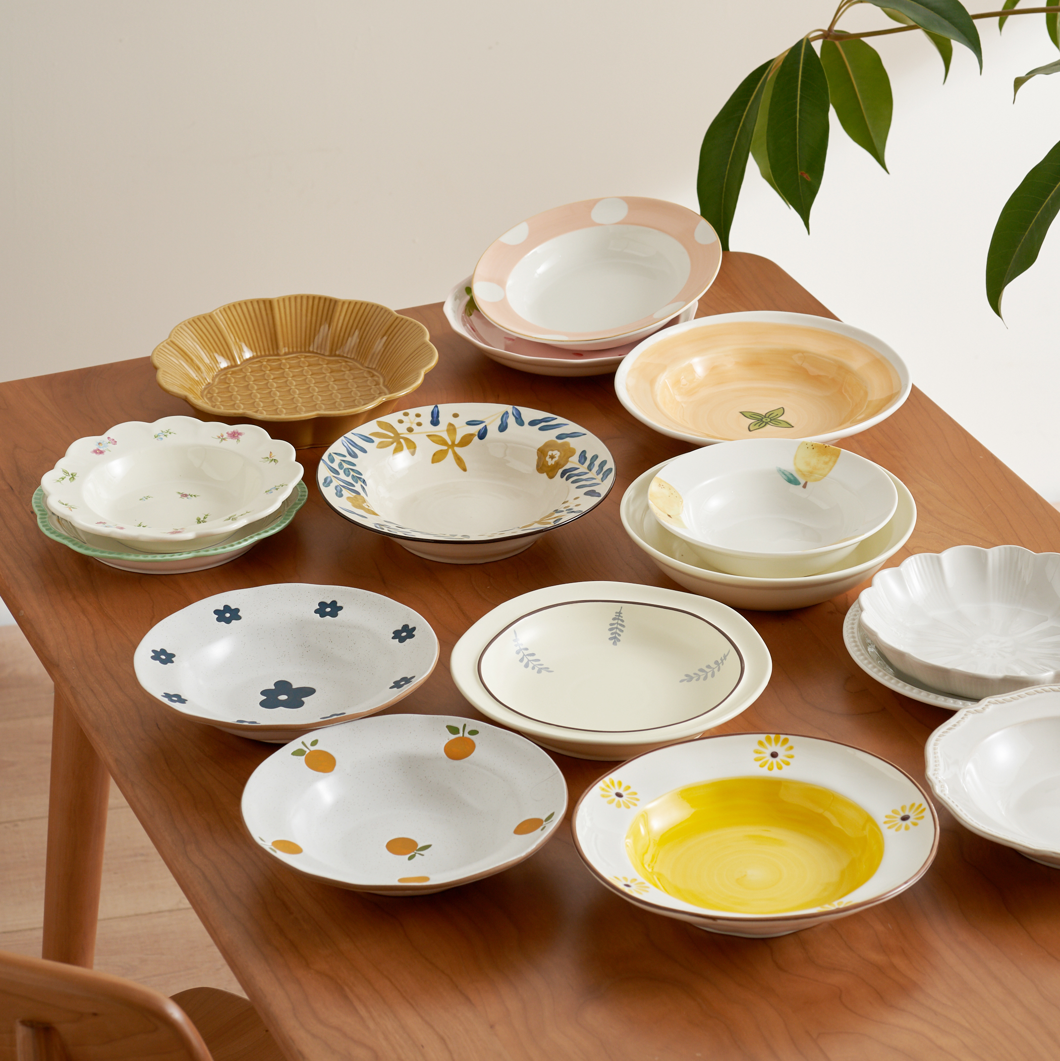 肆月好看盘子碗陶瓷餐具ins