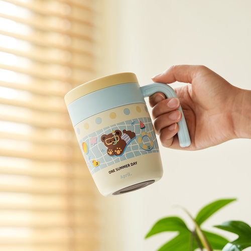 带把手保温马克杯带茶漏