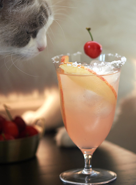 肆月鸡尾酒杯子微醺小酒杯女士高颜值玻璃杯高脚杯调酒杯家用小众