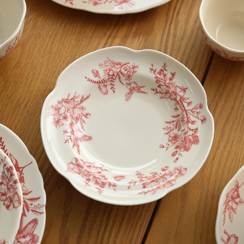 肆月高颜值中式花纹陶瓷盘