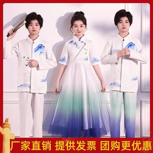 六一新款儿童合唱演出服男女童演讲比赛服装小学生诗歌朗诵演出服