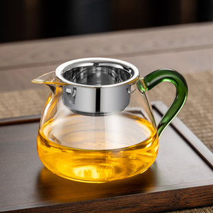 冠发玻璃公道杯茶漏一体套装加厚耐热公杯茶海分茶器过滤功夫茶具