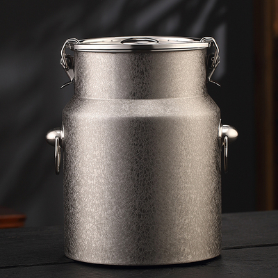 冠发银色不锈钢茶叶罐