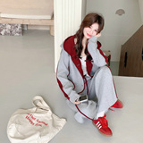 新款，撞色休闲ins风卫衣阔腿裤套装091A-2603p170k278，女装套装/套裙，浙宝091A