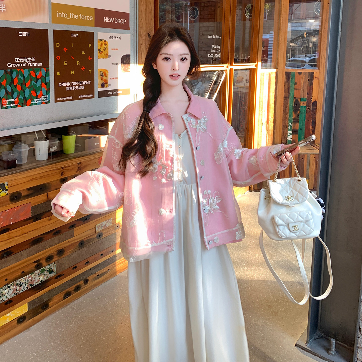 新款，新中式风网纱刺绣牛仔外套091A-2602p150k248,商品下架区,浙宝091A