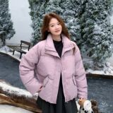 【性价比高】大货已出，学院风芋紫色50绒羽绒服091A-y03P215k318，女装羽绒服，浙宝091A