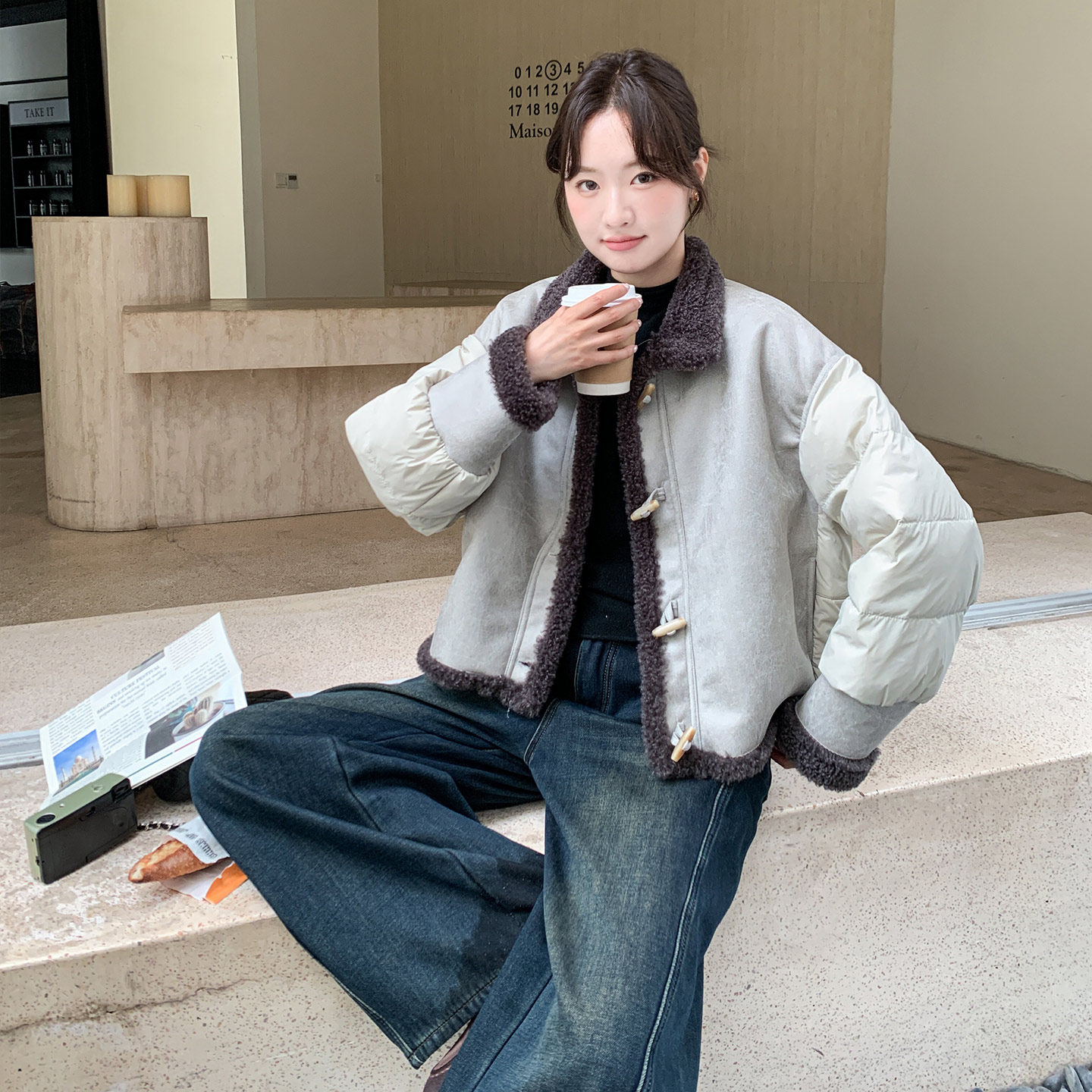 【大货】，皮毛拼接羽绒外套091A-y02p285k438,商品下架区,浙宝091A