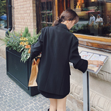 现货斜搭门襟黑色西装091A-2323-P125K178，女装西装，浙宝091A