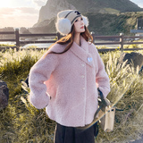 ，原创款粉色皮毛一体091A-8851真p300k425假P195k288，女装皮草，浙宝091A