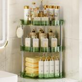 浴室置物架卫生间免打孔墙角厕所收纳架多层起批百货大全货源