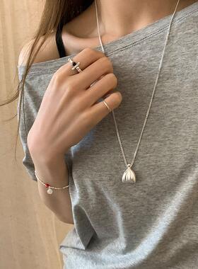 小众设计感钱袋子锦囊毛衣链女简约个性时尚潮流气质百搭长款项链