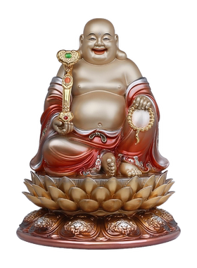 骏澜斋铜《弥勒佛》佛像供奉家用大肚笑佛神像客厅桌面摆件大全