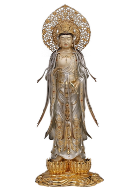 台湾纯铜菩萨工艺品摆件观音佛像
