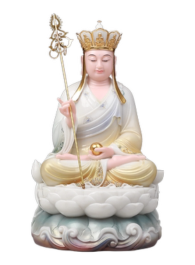 骏澜斋地藏王菩萨汉玉大全佛像