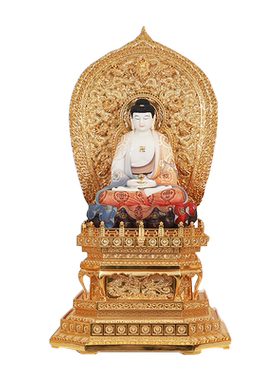 骏澜斋汉白玉西方三圣佛像