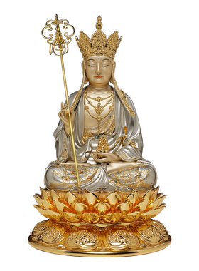 骏澜斋铜摆件大愿地藏王菩萨佛像