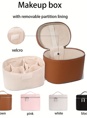 Leather smetic Bag With Elastic Strap Large Capacity Pu smet