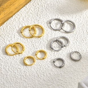 Ear Buckle Ring Stainless Plating Circle Vacuum Steel