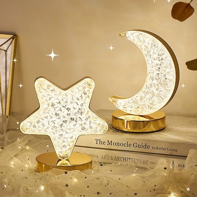 Internet Star Moon Atmosphere Lamp Gift Crystal Nightlight B
