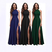 Sexy Evening 2025 Women Dress Neck Split Fashion cktail