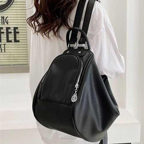2025 Casual Soft Leather Backpack Women's Fashionable Pu Wom