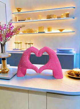 Explosive Love Hand Home Gestures Ornaments Than Heart Decor