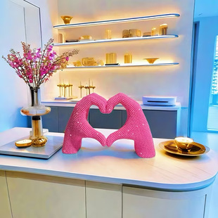 Home Gestures Ornaments Explosive Heart Hand Than Decor Love