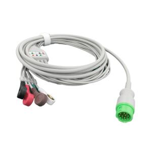 P10心电监护仪导联线12针一体五导扣式 P12 适用WEGO山东威高P12N