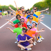 糖果色t恤学生纯棉聚会班服宽松圆领短袖 夏季 闺蜜姐妹装 团体恤女