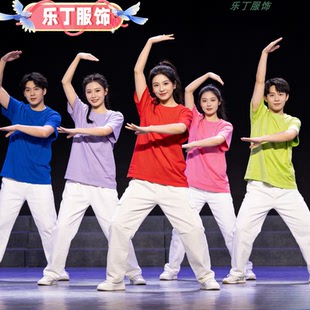 夏季半袖t恤闺蜜聚会纯棉体恤元气穿搭三人出行姐妹服装糖果色T恤