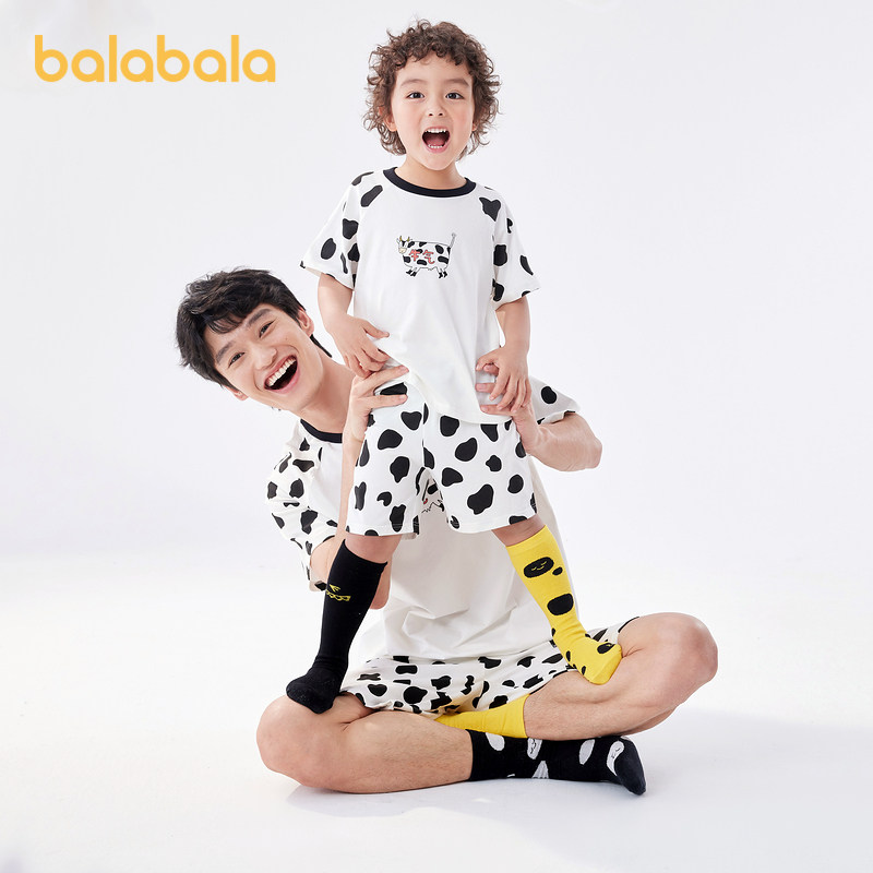 巴拉巴拉儿童睡衣夏季宝宝家居服套装男女童空调服小童中大童亲子