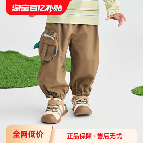 巴拉巴拉长裤男童宽松工装裤纯棉