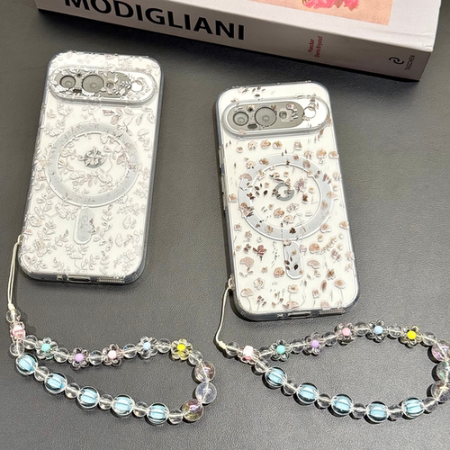 For 谷歌Pixel11 pro 韩风花朵全包磁吸TPU保护套 Googel 10pro  Pixel 9A pro xl手机壳