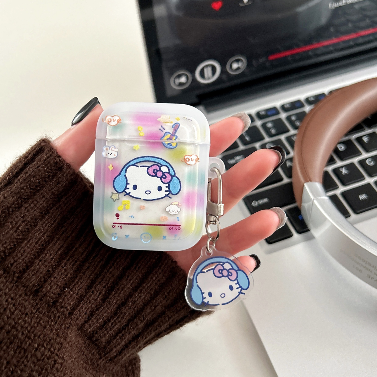 相框音乐凯蒂猫适用airpods4保护套苹果耳机壳2026新款四代airpodspro3二代airpods3代可爱卡通