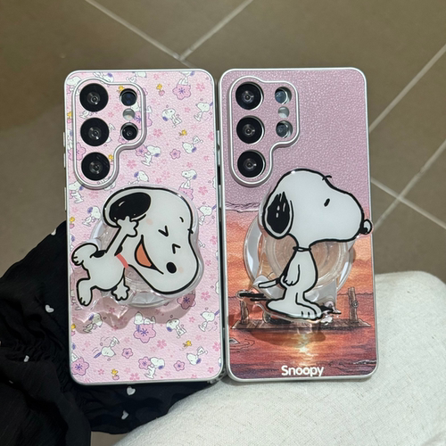 适用于Samsung S26Ultra 卡通史努比TPU+PC保护套 Galaxy S25Plus S24 S23U手机壳