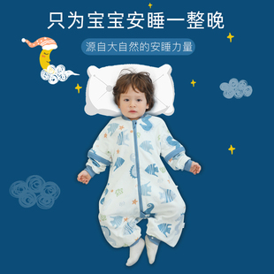 一岁宝宝睡袋秋冬婴儿恒温连体衣儿童宝宝睡觉神器防踢被包裹透气