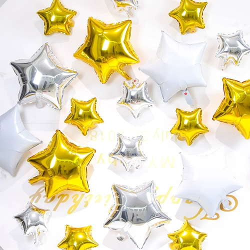 День рождения свадебный дом украшение свадебное празднование, творческая модель Дня святого Валентина Пентаграмма алюминиевый фильм воздушный шар воздушный фильм