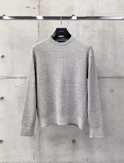 In Stock Vujade 011 Drop2 Waffle Knit Long-Sleeve Base Sweater, Cowhide Wool Blend